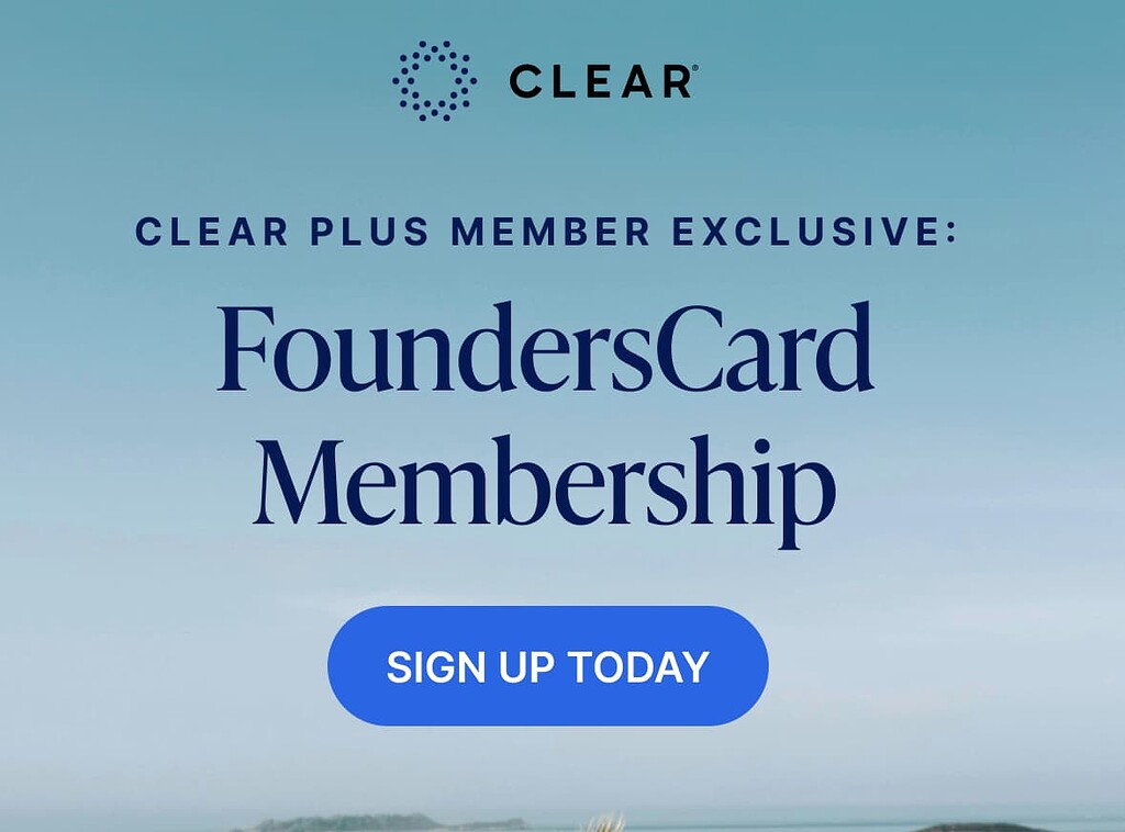 CLEAR FoundersCard Membership Caesar clear-founderscard-membership-caesar
