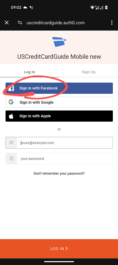 US Credit Card Guide app 无法用 Facebook ID log in 了? - 美卡论坛