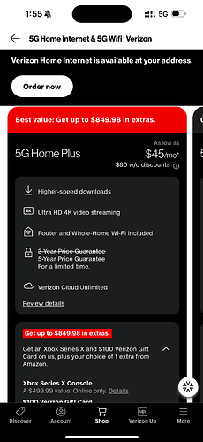 Verizon home internet 倒贴Xbox series X - 手机卡- 美卡论坛