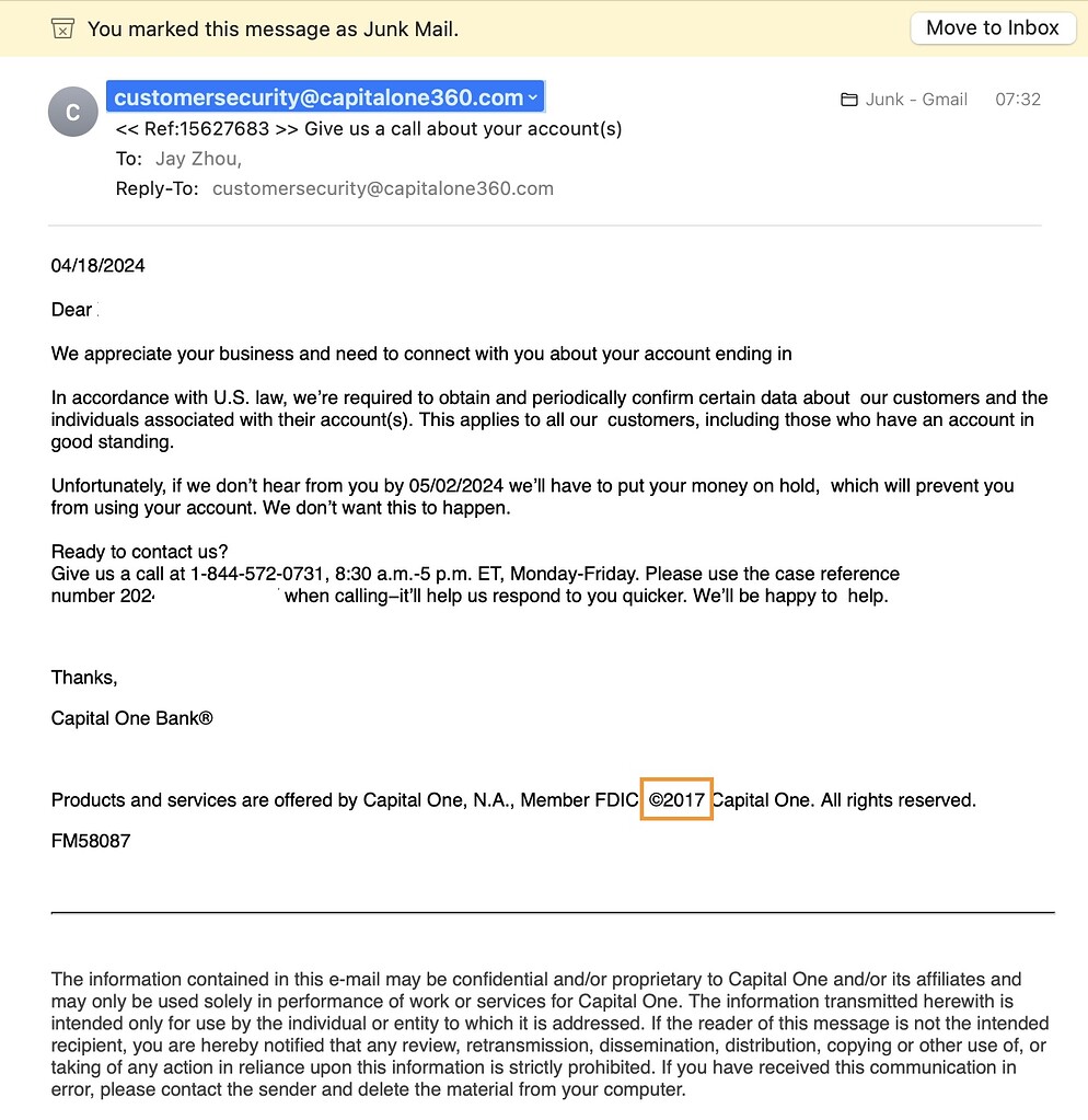 Capital One 360收到email要提供信息- 第3 页- 银行账户- 美卡论坛