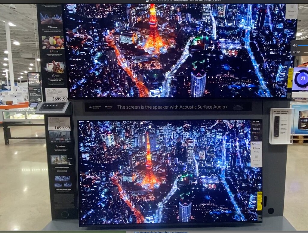 Costco Sony TV上的屏保 美卡论坛