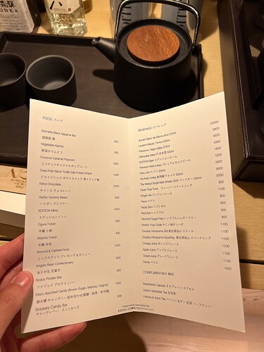 mini bar价格，看看罢了。