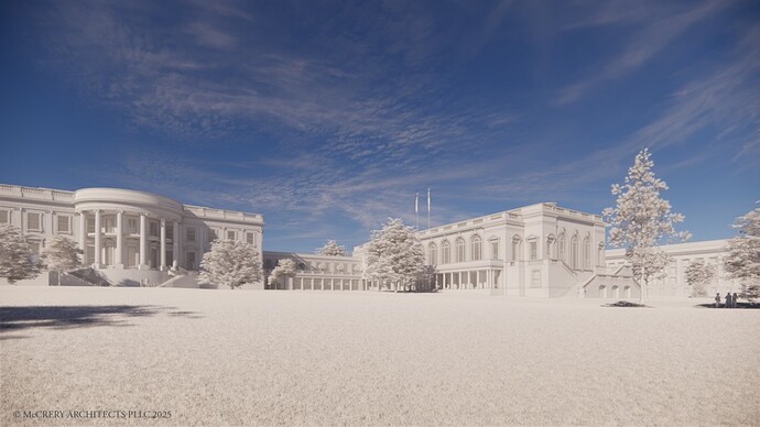 白宮新宴會廳預想圖。 White House