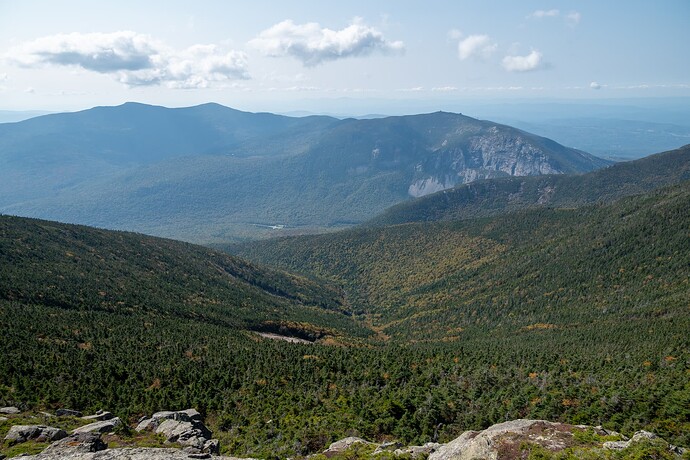 俯瞰Franconia Ridge,和漫漫来时路