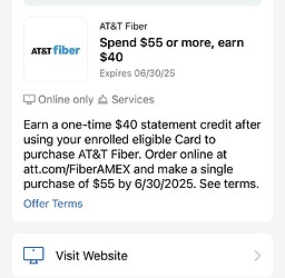 Amex ATT Fiber Offer