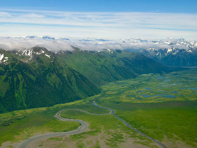 Copper River Delta 西缘的 Johnson Slough