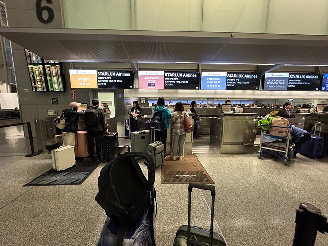 SFO JX值机柜台