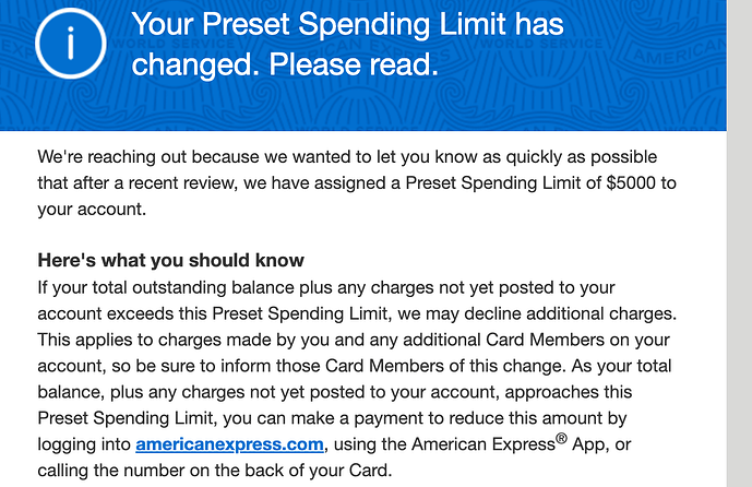 AMEX - Important Notice from American Express -  - _ -