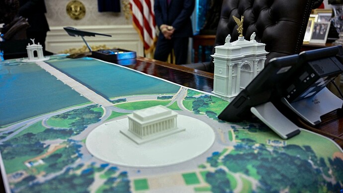 「美版凱旋門」3D模型曝光。 法新社