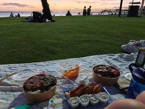 看日落野餐