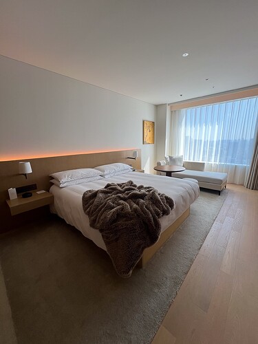 一样的床，一样get不到的毯子。