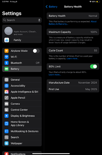iPadOS Battery 2025.08