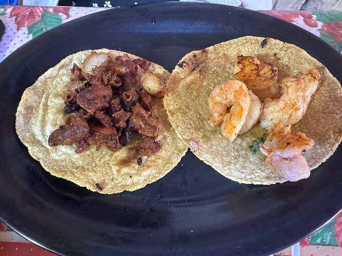 牛肚，虾taco