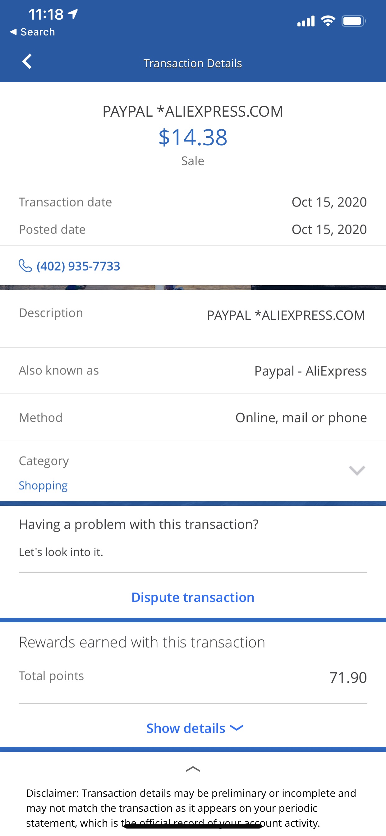 AliExpress买东西被认为是cash advance! - #21，来自anon39427688 - 玩卡- 美卡论坛