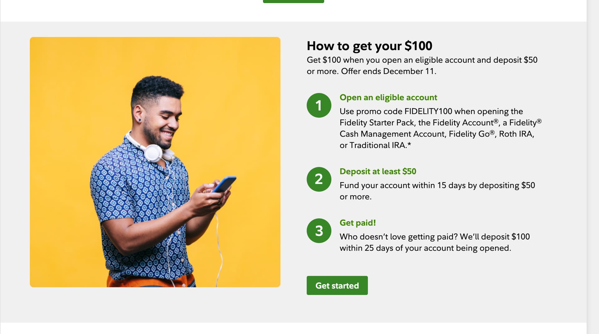 fidelity 今年的开户的存50 送100活动来了（新老用户都可以） 玩卡 美卡论坛