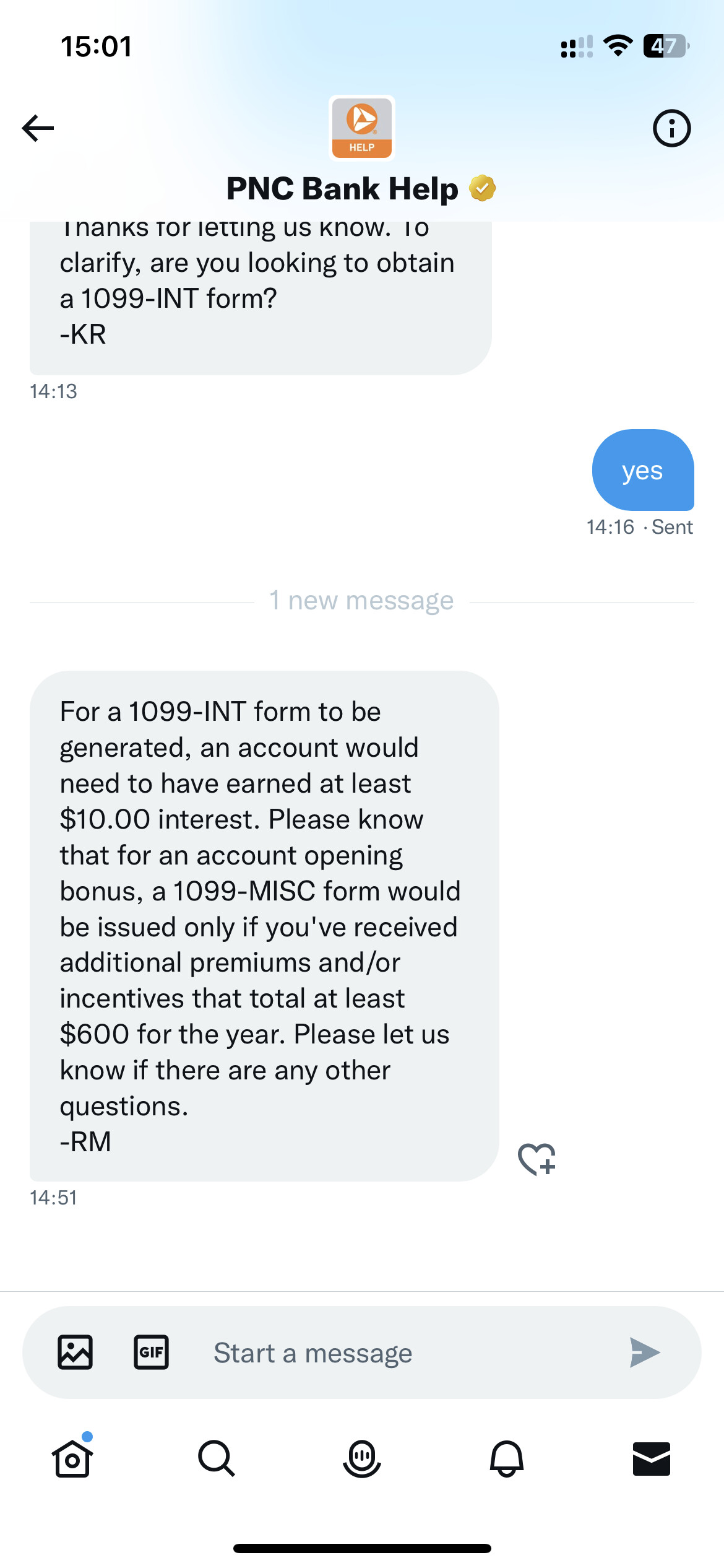 有谁还没收到pnc 400块开户奖励的税表吗？ - 银行账户- 美卡论坛