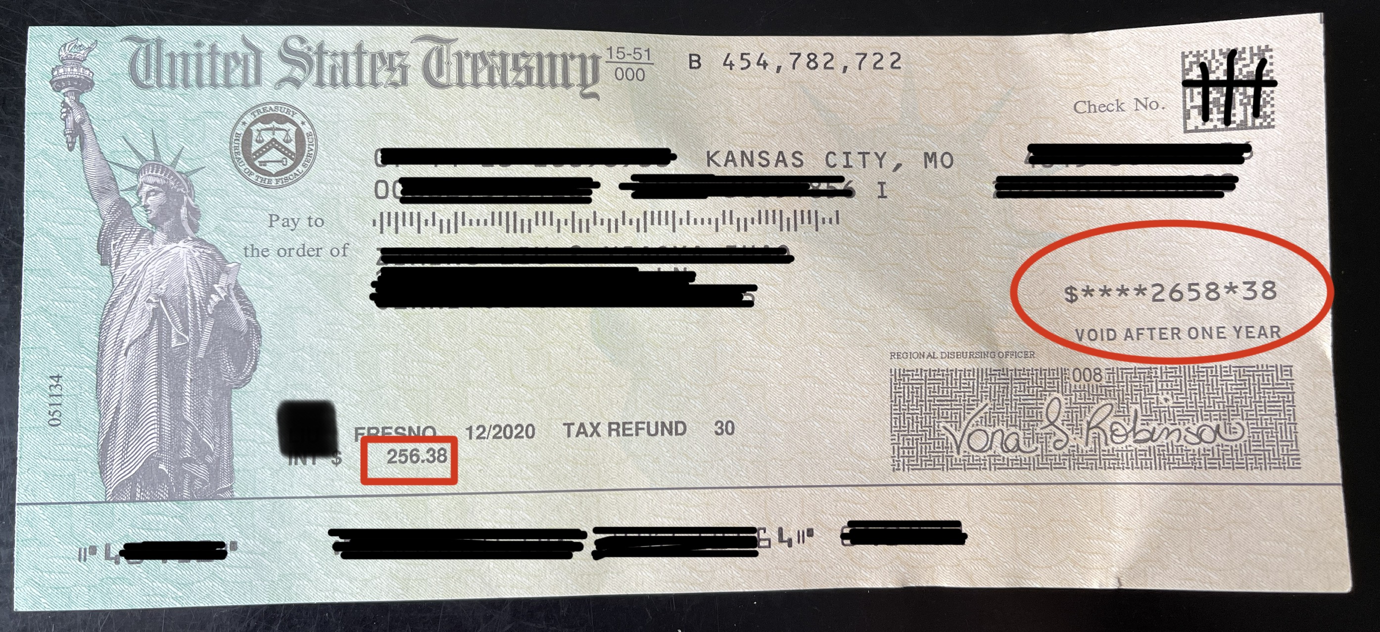 这退税支票把我看晕了- 税务- 美卡论坛