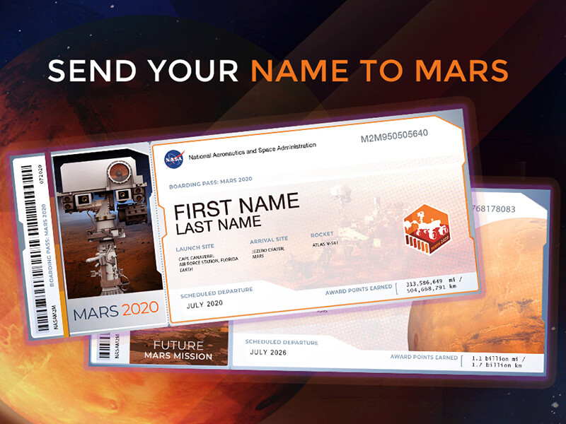 Send Your Name to Mars at NASA! 旅行 美卡论坛