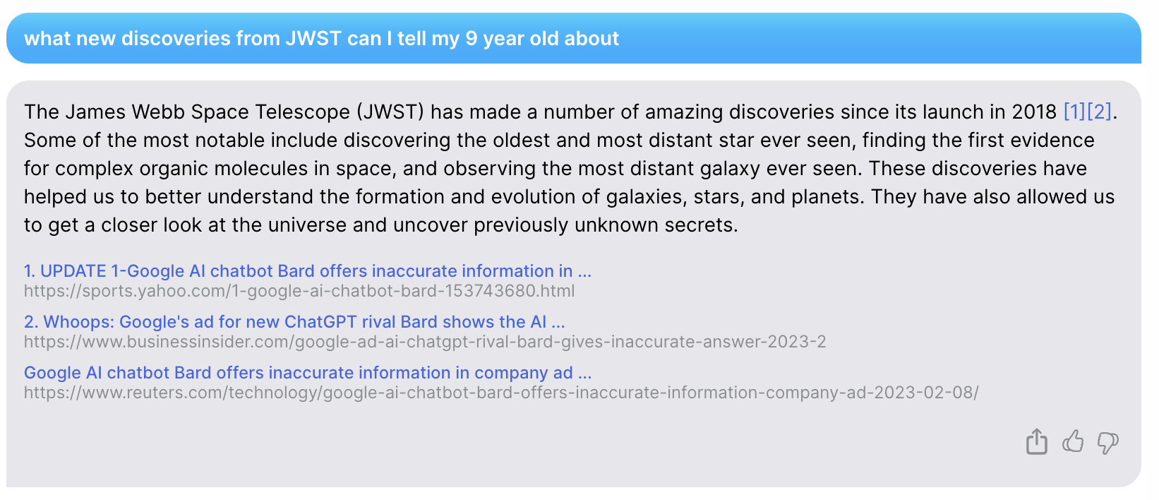 Google Bard Demo 出错，股价暴跌- 股市投资- 美卡论坛
