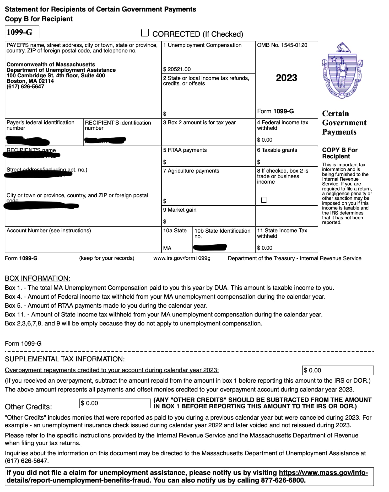 去年失业了一段时间，收到1099-G，这种需要报税吗- 税务- 美卡论坛