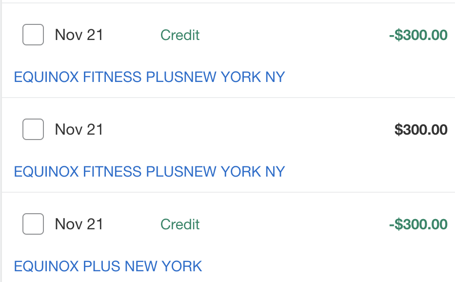 Amex Platinum 300 Equinox Credit 报销 DP 玩卡 美卡论坛