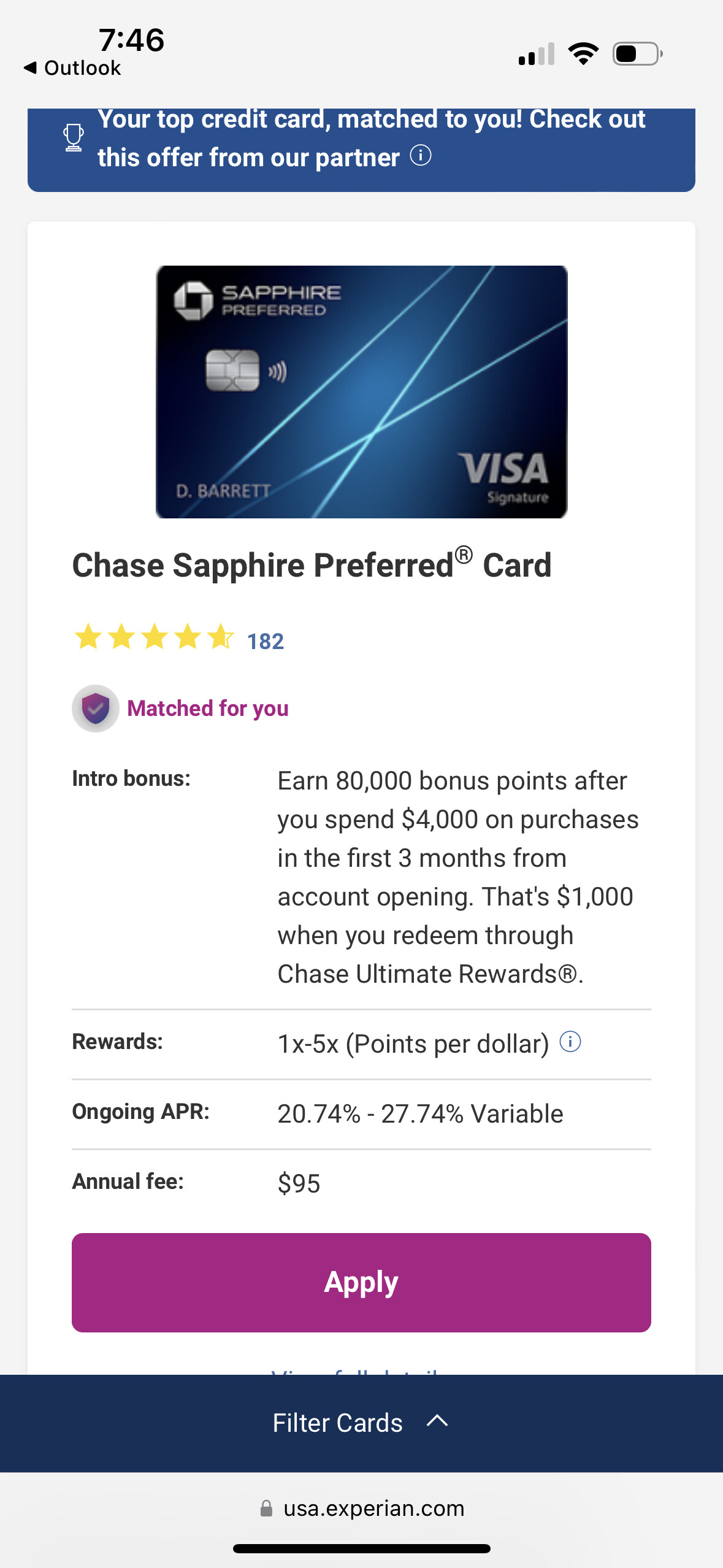 Experian card match - 信用卡- 美卡论坛