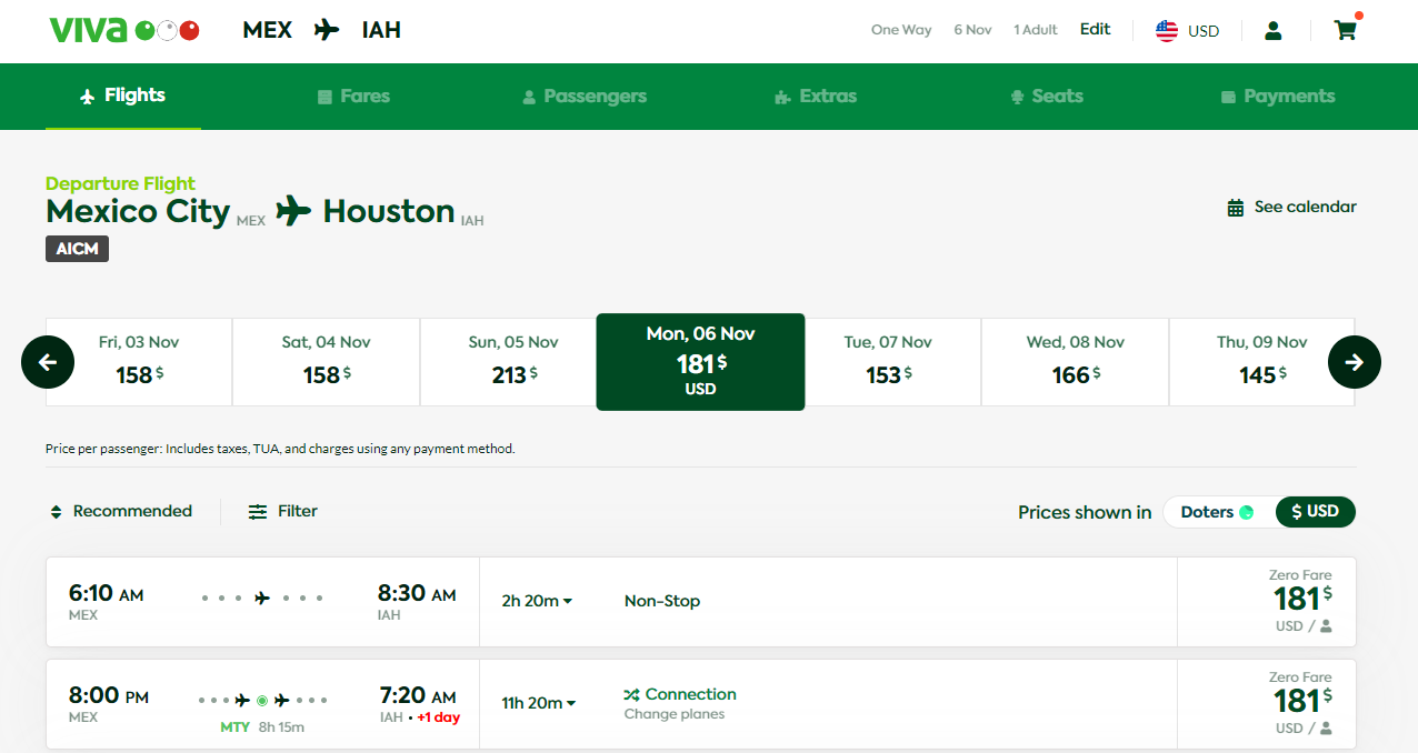 去墨西哥换TR/PR买机票注意：购票网站换个语言立省35% （不含外国游客税） - 法律- 美卡论坛