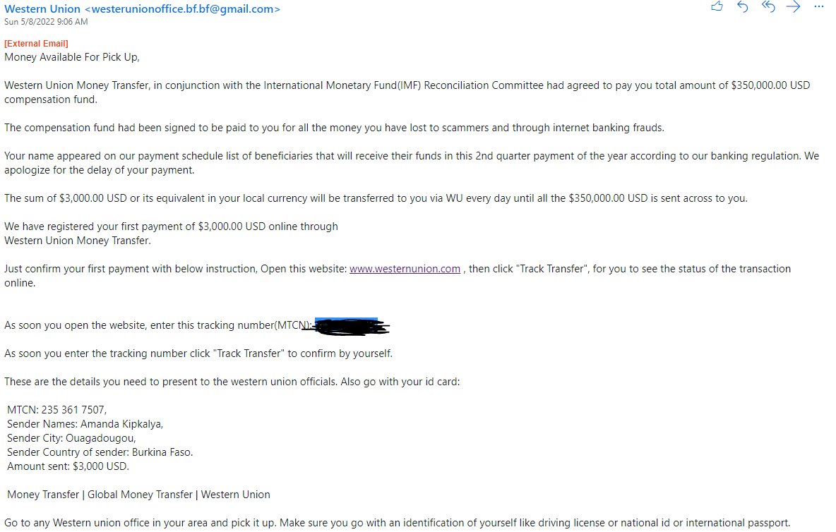 Western Union Fraud? - 玩卡- 美卡论坛