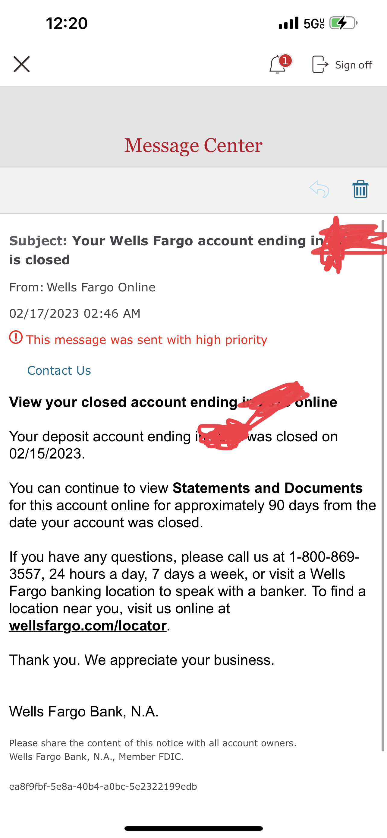 被Wells Fargo由于0 balance 关户- 银行账户- 美卡论坛