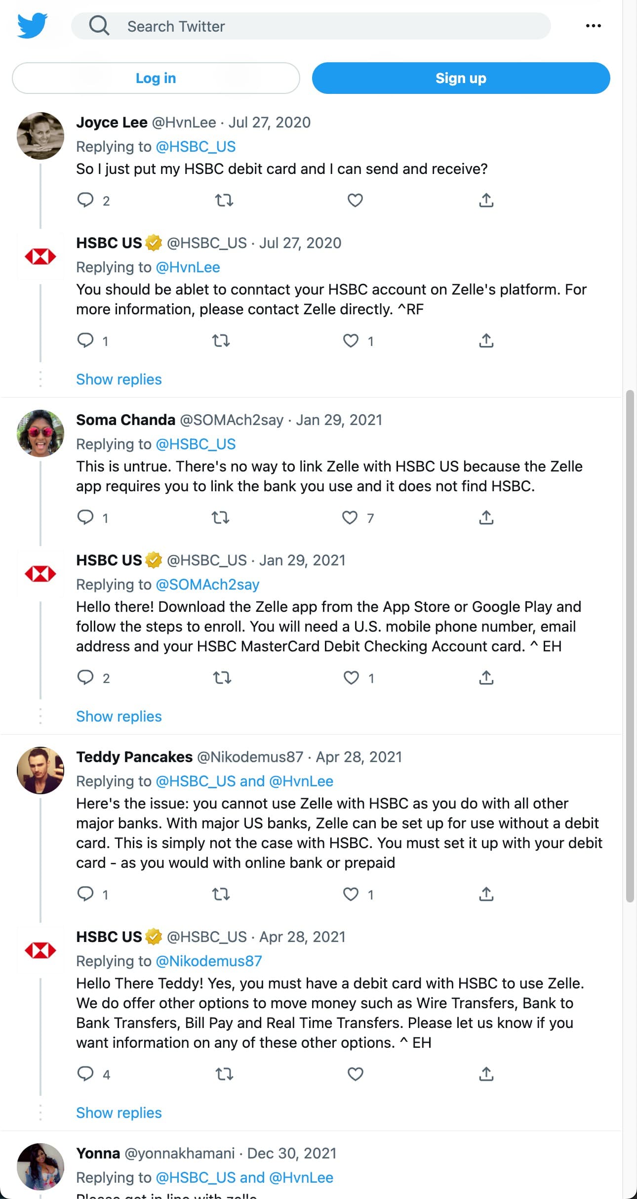 请问HSBC (USA) 可以流畅的使用Zelle 吗？ - 银行账户- 美卡论坛