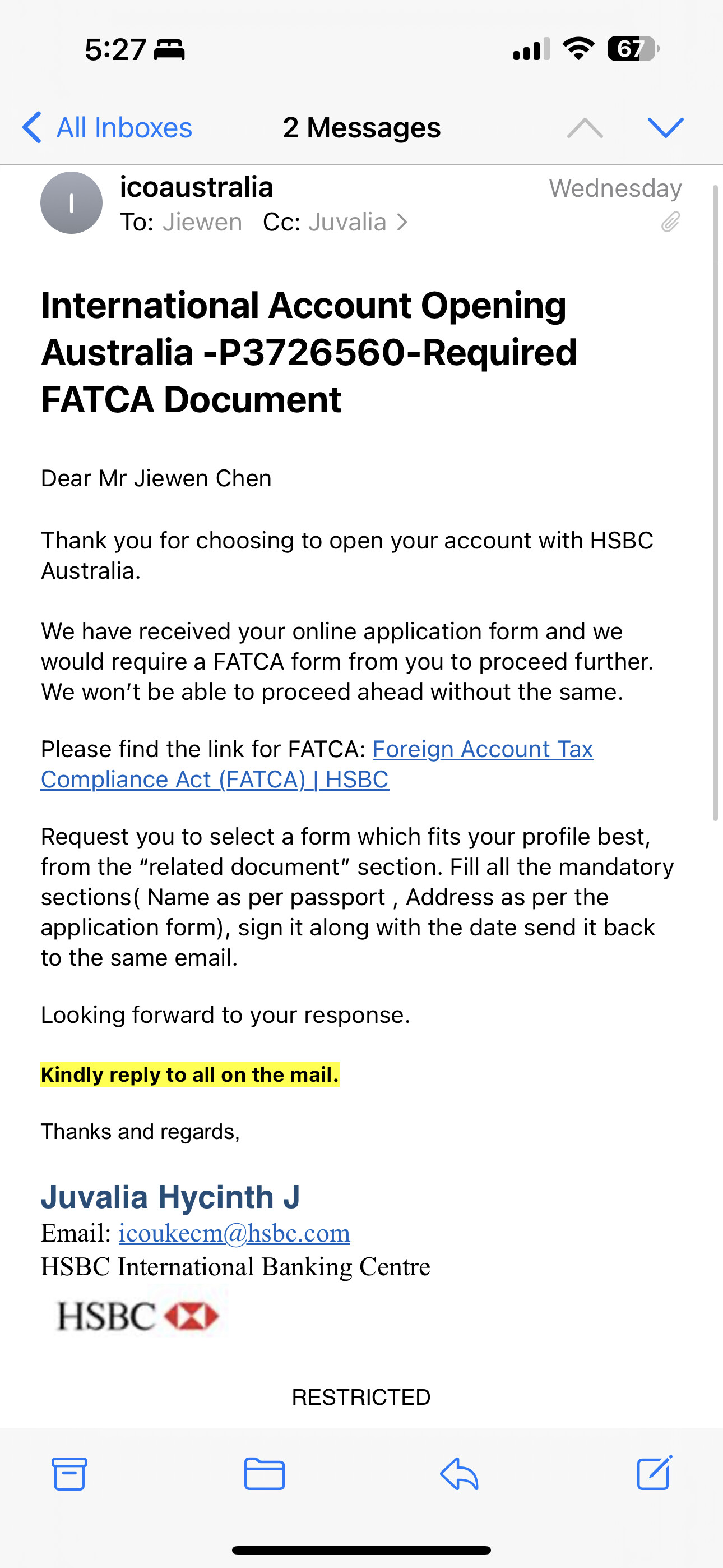 教程】如何0成本获得一个10币种的HSBC AU账户！ - 第10 页- 银行账户- 美卡论坛