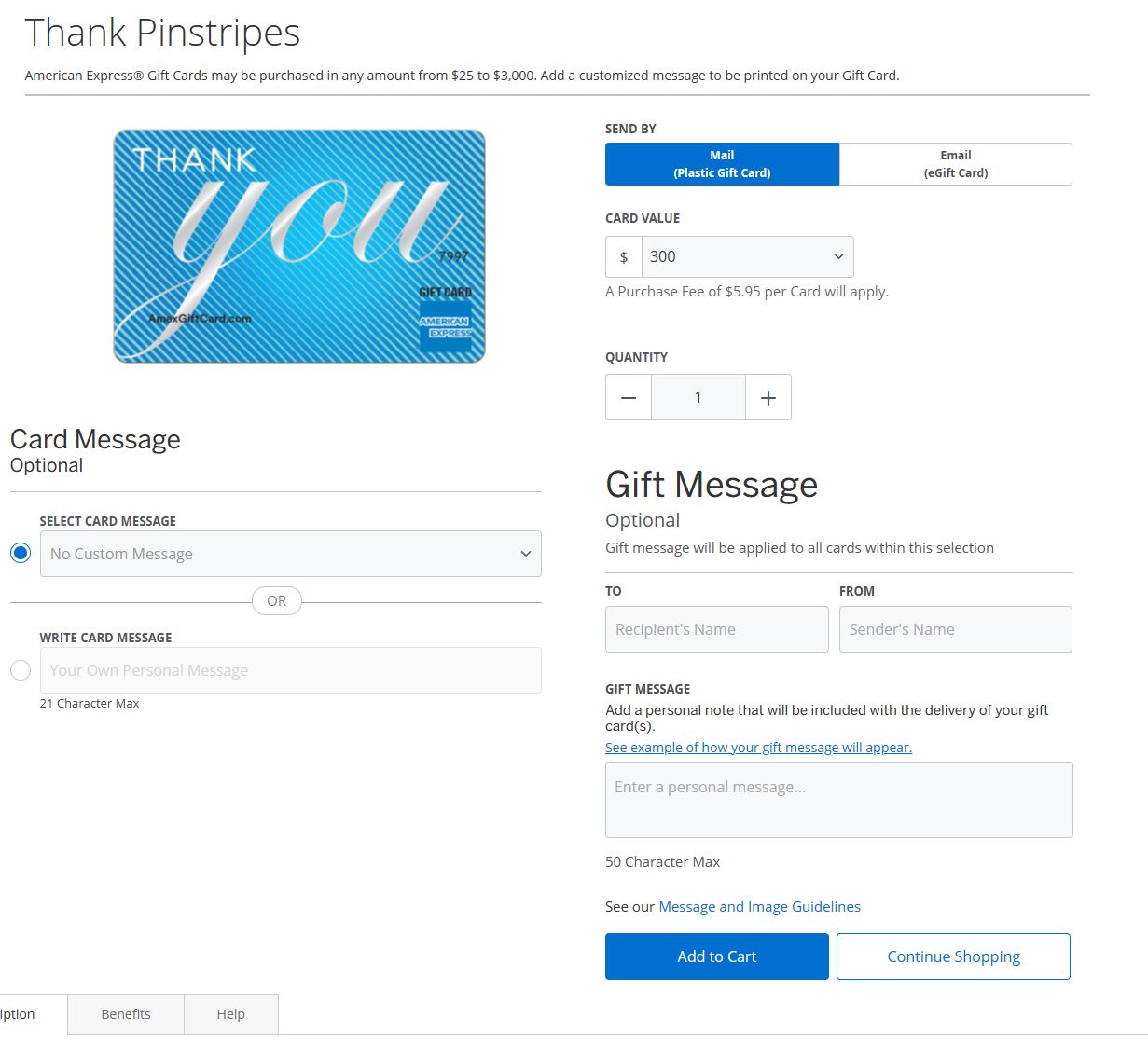 Amex 官方卖GC American Express® Gift Cards American Express® Gift Cards Inferred Rate 7, Reward