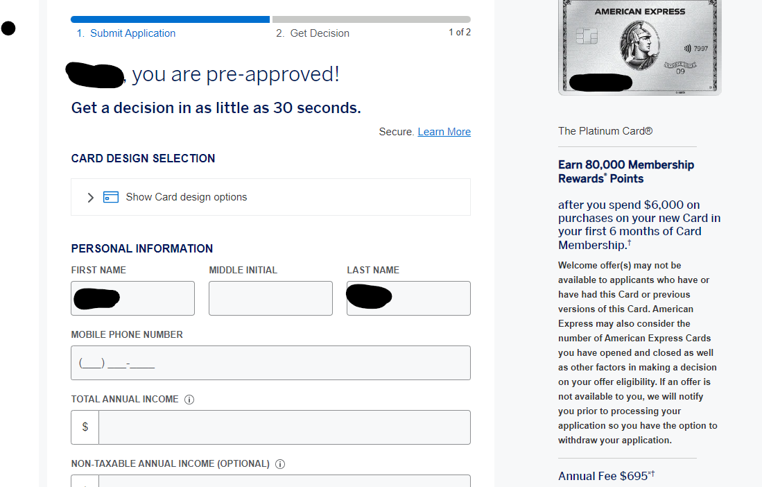 Pre approved LL Platinum Card 