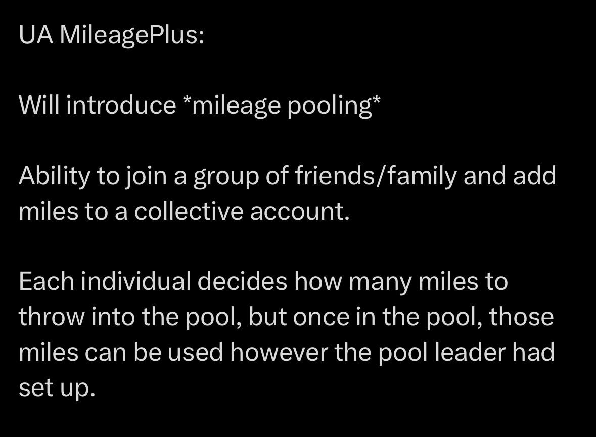 UA MP family Mileage Pooling UA MP family Mileage Pooling