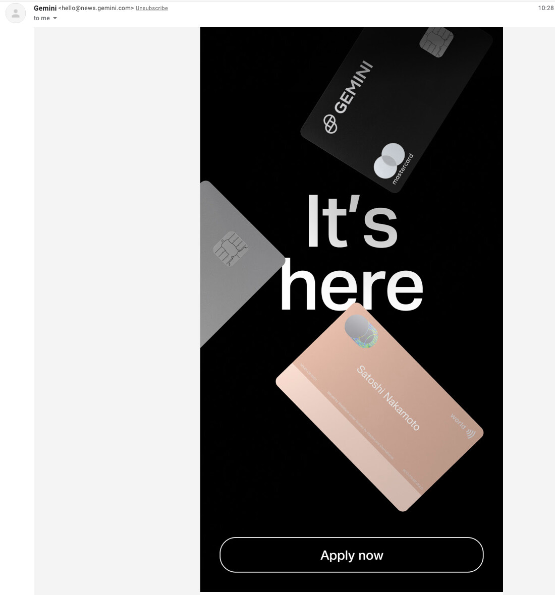 Gemini crypto返现信用卡发布了- 玩卡- 美卡论坛