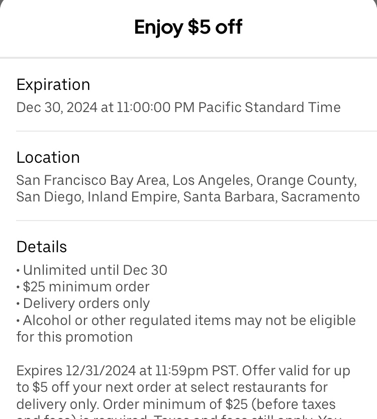 UberEATs/Postmates Coupon Codes 购物折扣 美卡论坛