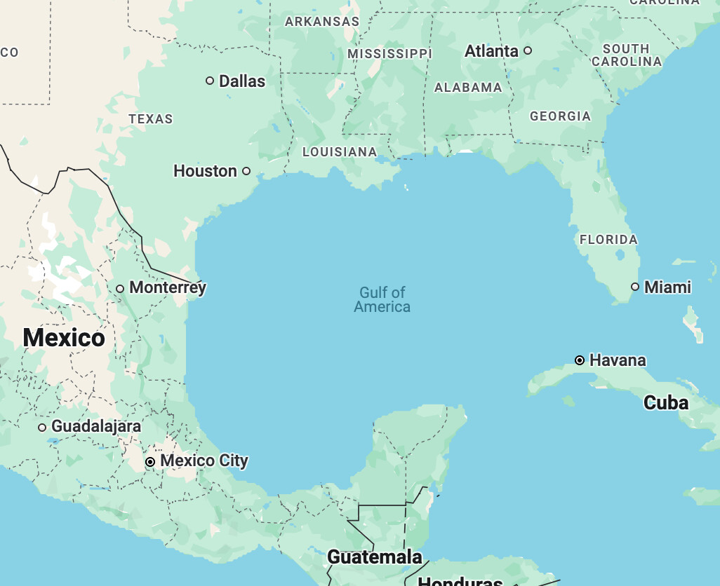 google maps里墨西哥湾被改成美国湾了- 社会新闻- 美卡论坛
