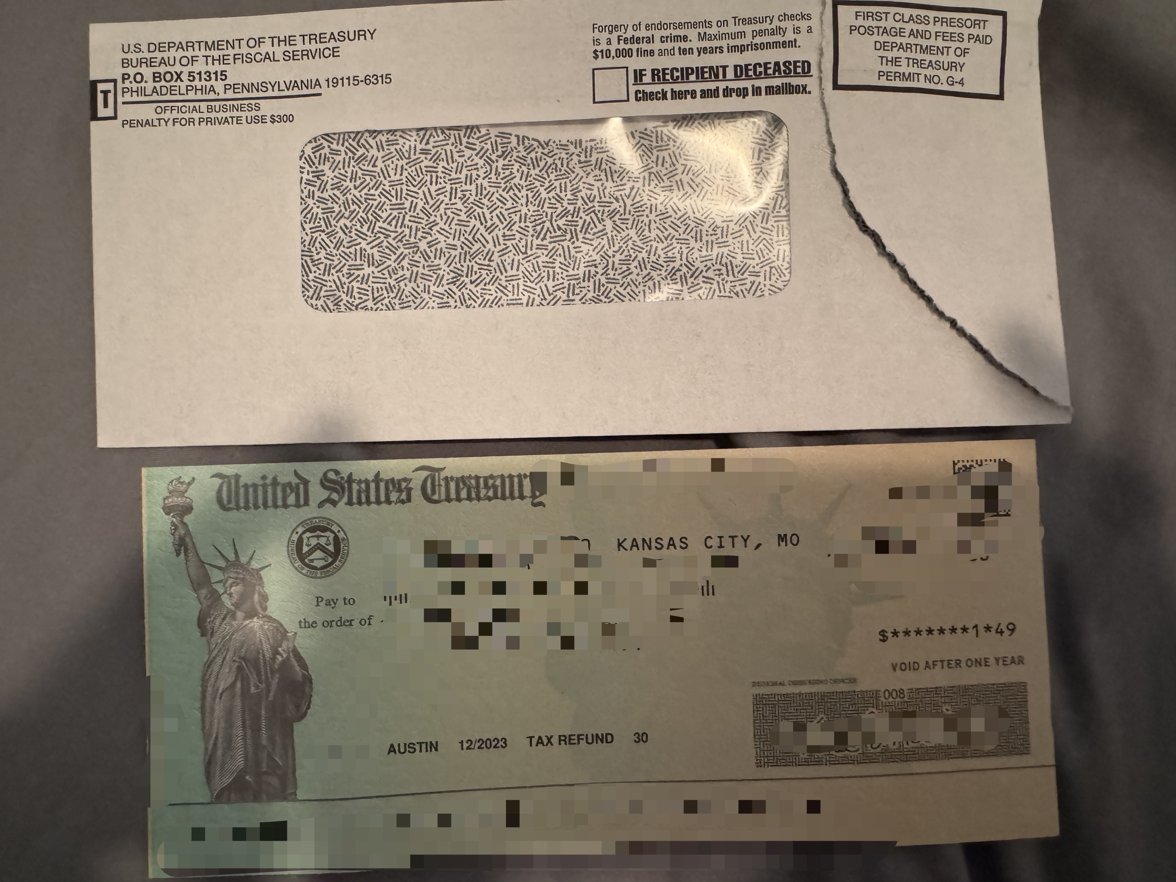 莫名收到支票？[已解决是IRS给的三瓜俩枣] - 生活- 美卡论坛