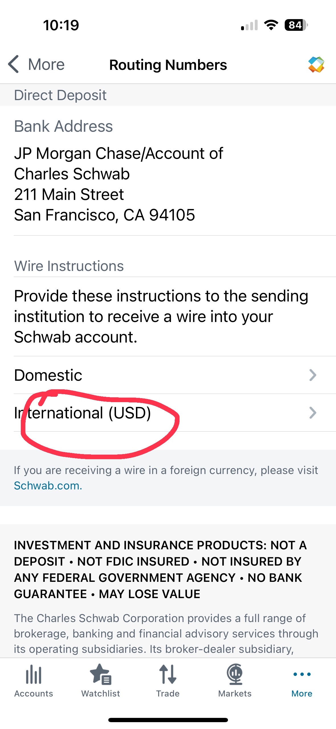 Schwab checkings收国际电汇- 第2 页- 银行账户- 美卡论坛
