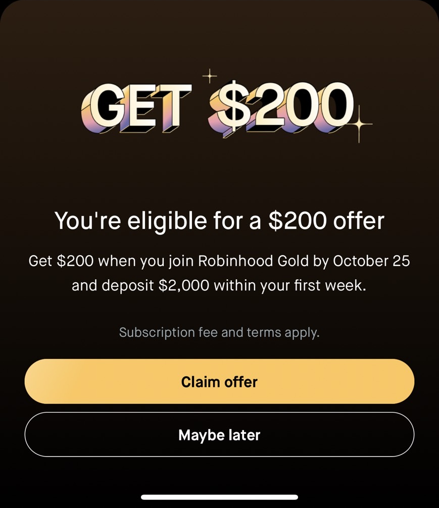 Robinhood 充2000送200 （秒到） - 股市投资- 美卡论坛