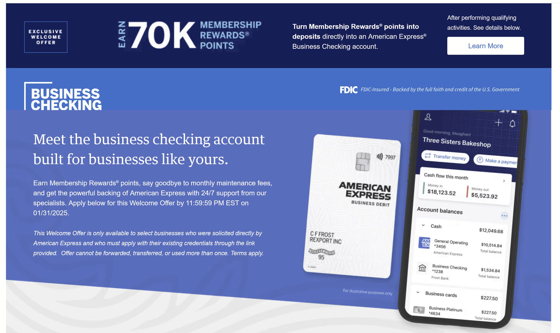 targeted】AMEX Biz Checking 70K 又活了- till 01/31/2025 - 玩卡- 美卡论坛