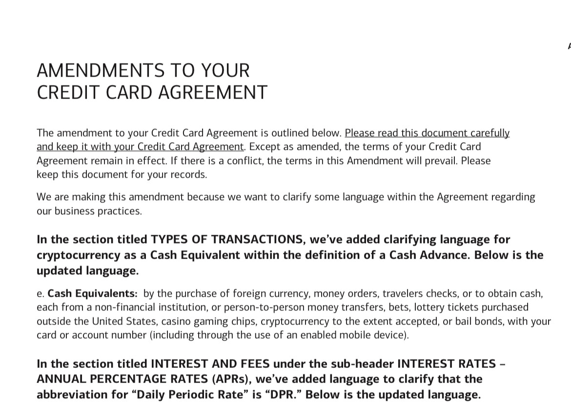 所以信用卡购买crypto原来是不算cash advance ? - 银行账户- 美卡论坛