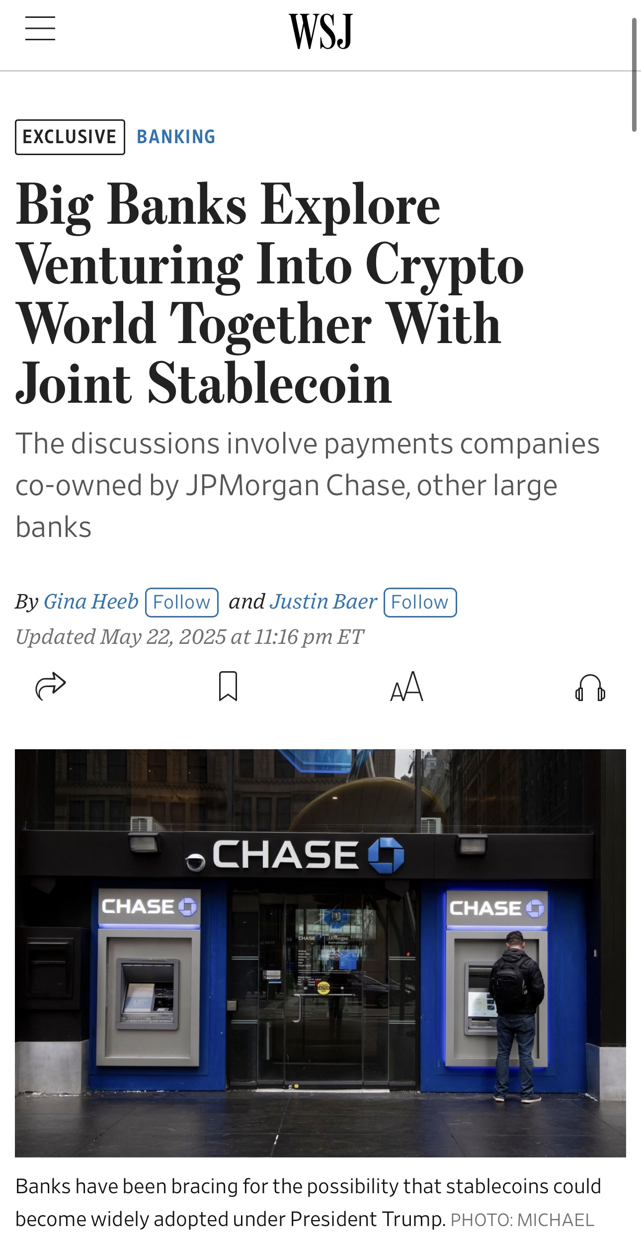 稳定币法案(GENIUS Act)过了参议院阻挠议事流程，通过在即- 理财- 美卡论坛