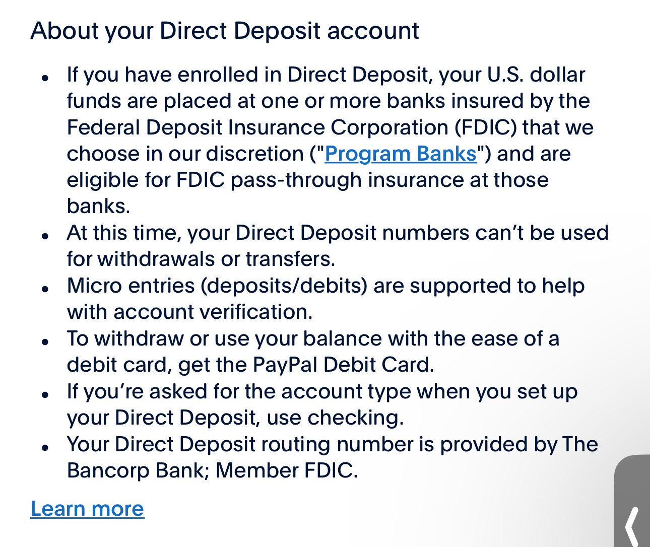 Paypal direct deposit ach pull 