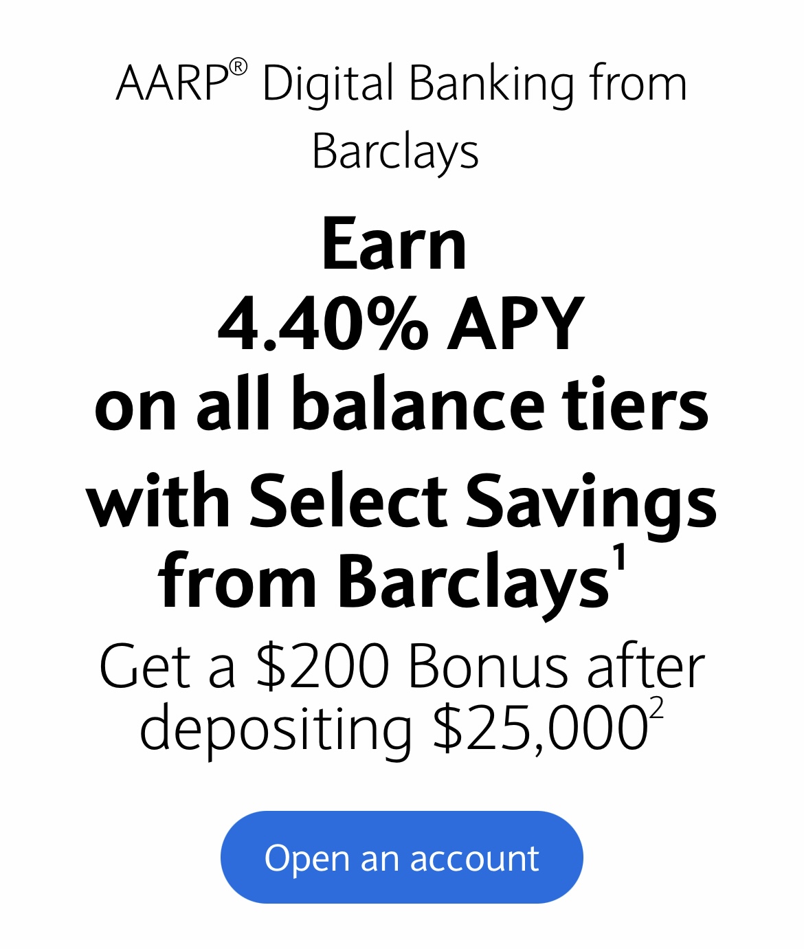 没人开这个吗？Barclays $200 Savings Bonus + 4.4% APY (Requires AARP) - 银行账户- 美卡论坛