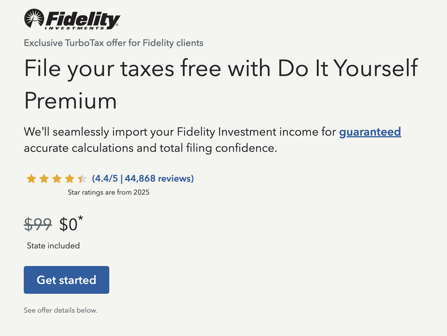 2026 Fidelity 免费的Turbotax 可以用了 - 税务 - 美卡论坛